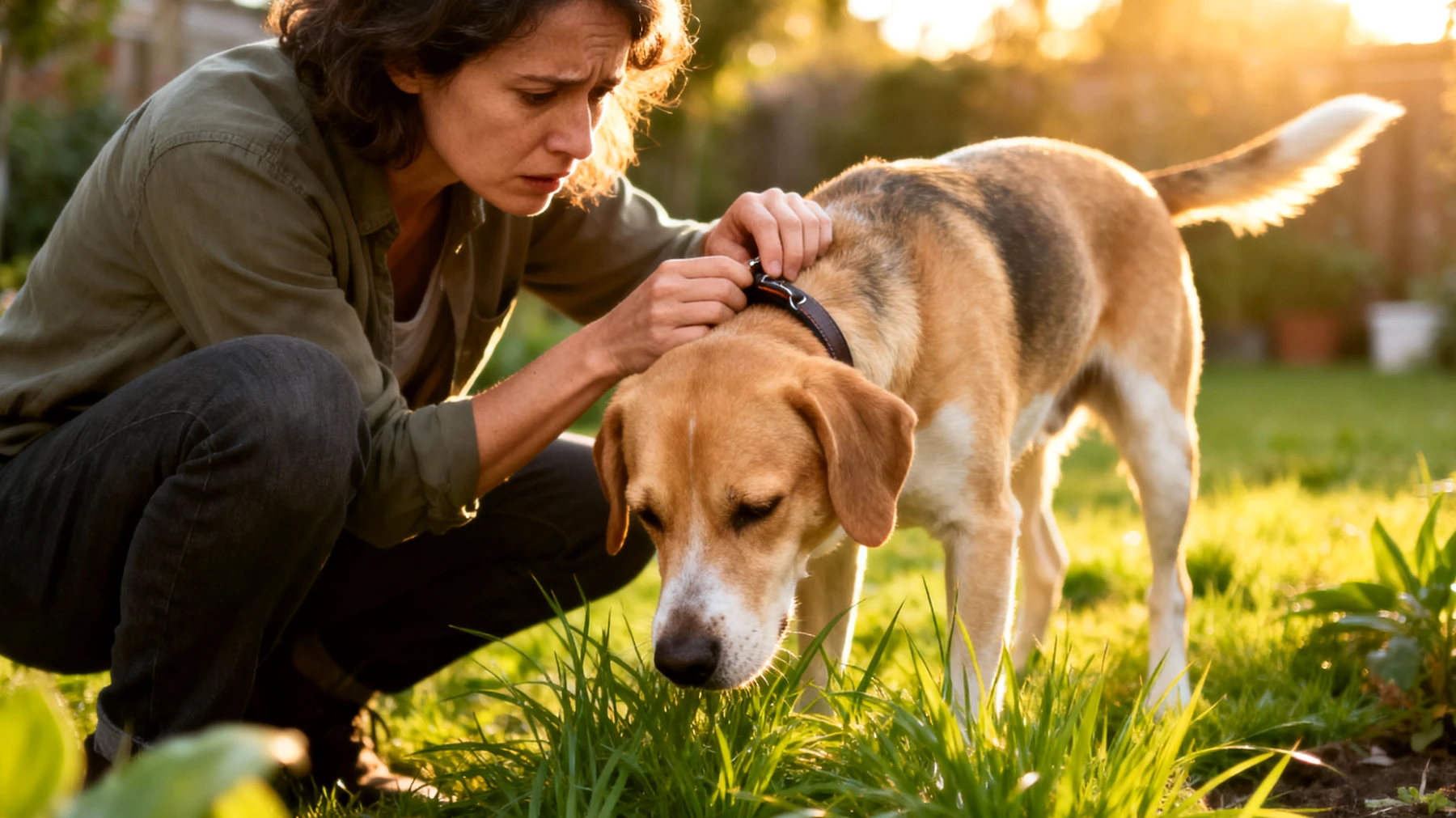 Hunde fressen im Garten häufig Gras oder Pflanzen, was zu Erbrechen oder Verdauungsproblemen führen kann, und Besitzer suchen nach natürlichen Hausmitteln, um dies zu verhindern oder die Verdauung zu unterstützen"